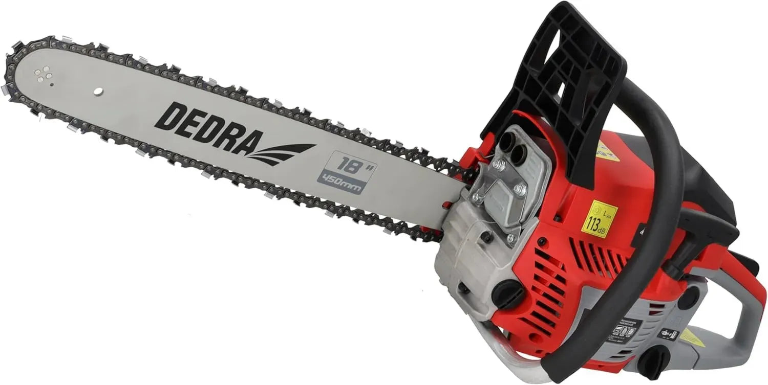 Leistungsstarke Benzin-Kettensäge 58 cm³ mit 2 Führungsschienen und hoher Kettengeschwindigkeit