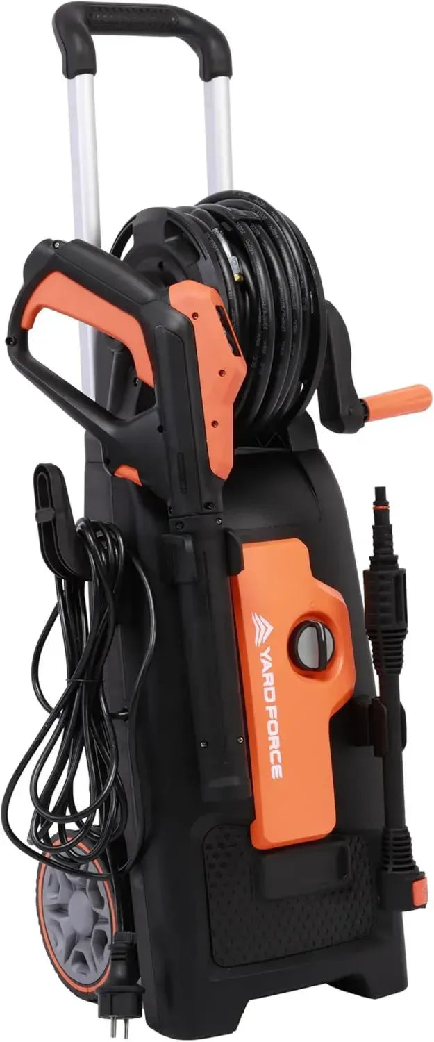 Yard Force 2000W Hochdruckreiniger, 150 bar, 440 l/h, Vario-Twist & Turbo-Düse, 6,5 m Schlauch, Schlauchtrommel