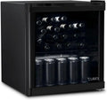 Kompakter Mini-Kühlschrank 48L mit Glastür – Energiesparend & Geräuscharm für Büro, Gaming & Camping